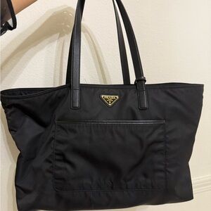 Prada Black Nylon Tote